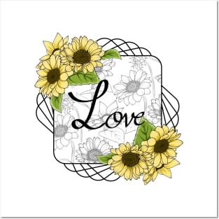 Love - Sunflowers Posters and Art